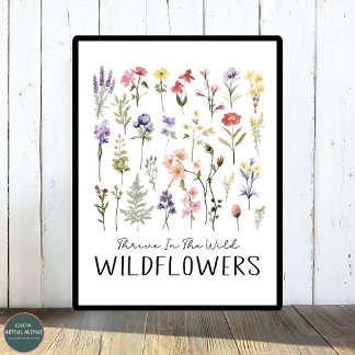 Poster Prossiga Na Natureza | Flores Botânicas Selvagens