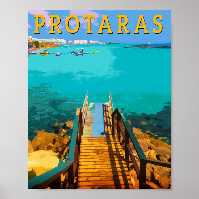 Poster Protaras chipre - leste de Chipre (Frente)
