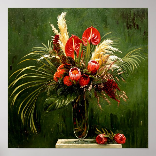 Poster Protea de Van Gogh e Outras Flores (Frente)
