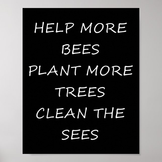 Poster Proteção ambiental - Ajudar o ambiente (Frente)