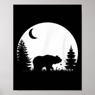 Poster Proteção ambiental da natureza selvagem do urso Si