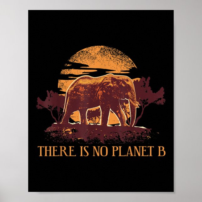 Poster Proteção Ambiental do Elefante Proteção da Naturez (Frente)