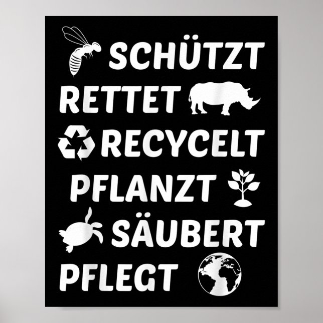 Poster Proteção Ambiental Reciclada Proteção Climática (Frente)