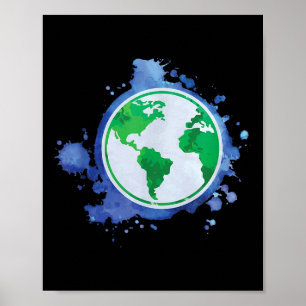 Poster Proteção Ambiental Salvar Reciclagem Planeta Terra