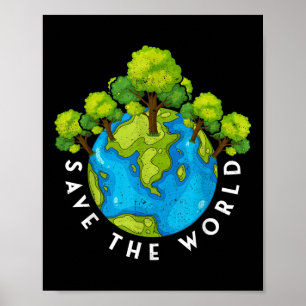 Poster Proteção Ambiental Salve O Mundo