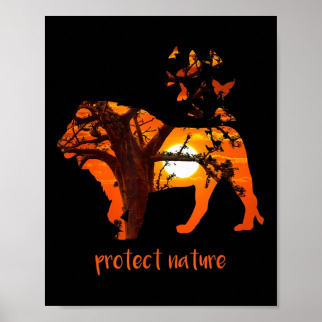 Poster Proteção da Natureza Proteção do Ambiente Clima (Frente)