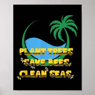 Poster Proteção das abelhas Plantações em Árvore Ecologia