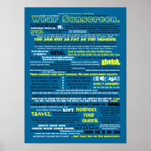 Poster Protecção solar do desgaste