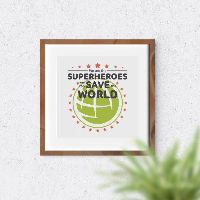 Póster Proteger a Terra motivacional (Criador carregado)