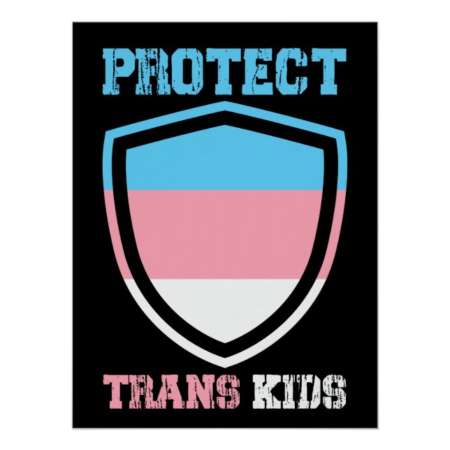 Póster Proteger Crianças Trans (Frente)
