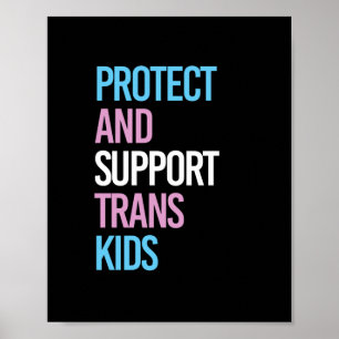 Poster Proteger e Suportar Crianças Trans