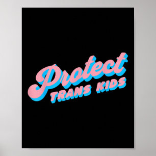 Poster Proteger Fila de Orgulho Lgbt de Crianças Trans