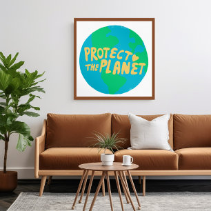 POSTER PROTEGER O PLANETA SALVAR O ECOLÓGICO DA TERRA