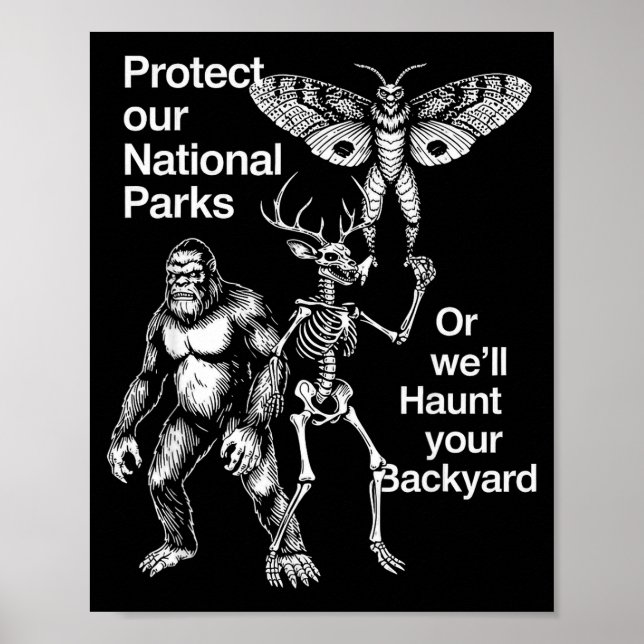 Poster Proteger parques nacionais ou assombrar quintal (Frente)