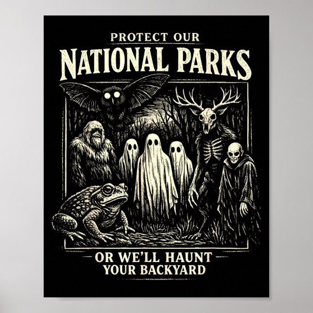 Poster Proteger parques nacionais ou assombrar quintal (Frente)