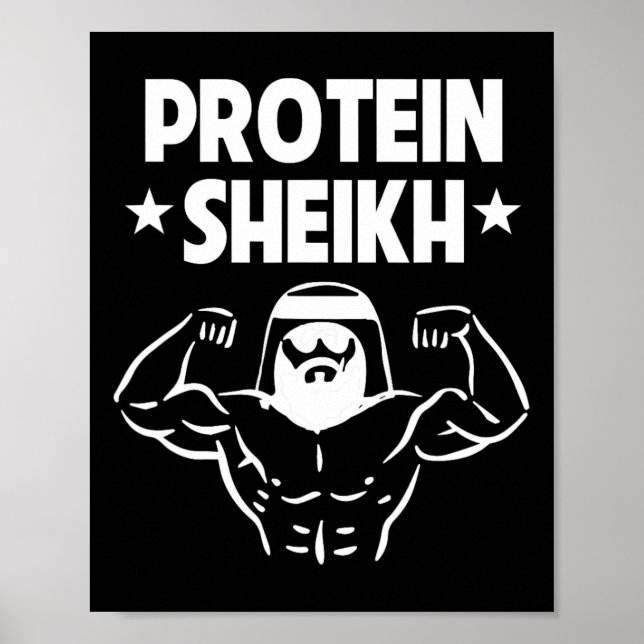 Poster Proteína Sheikh Funny Arabe Malhação de Gym (Frente)