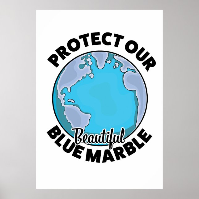 Poster Proteja Nossa bela Bola Azul (Frente)