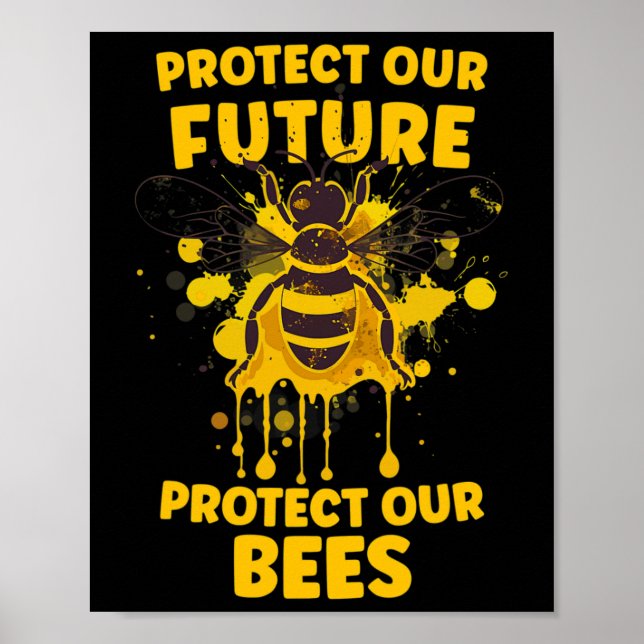 Poster Proteja nossas abelhas - Criança de Consciência da (Frente)