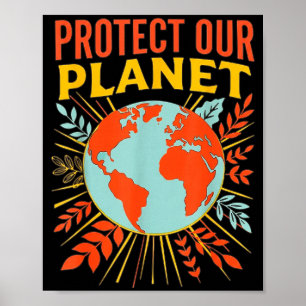 Poster Proteja nosso planeta amante da natureza dia da te
