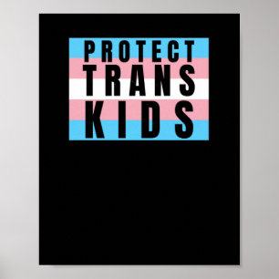 Poster Proteja o adesivo do Orgulho Transgênere de Crianç