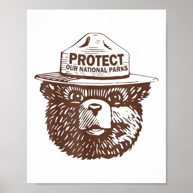 Poster Proteja o nosso Parque Nacional do Urso Gráfico de (Frente)