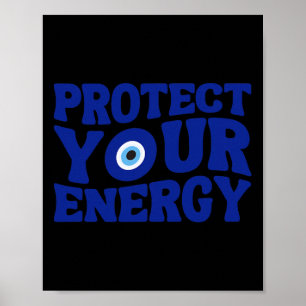 Poster Proteja Sua Energia Olho do Mal Espiritual Vibraçõ