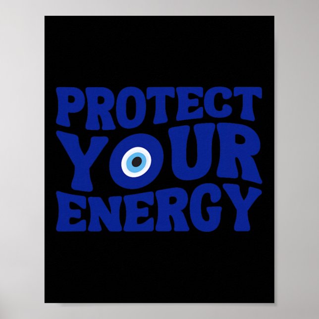Poster Proteja Sua Energia Olho do Mal Espiritual Vibraçõ (Frente)
