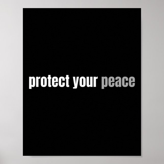 Poster Proteja sua tranquilidade Tranquila Relaxe Mental (Frente)