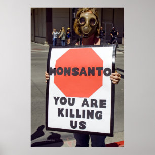 Póster Protestador de Monsanto