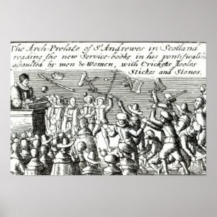 Póster Protestadores em Edimburgo, 1637