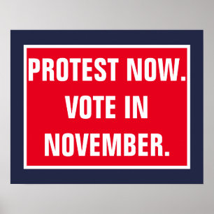 Poster Proteste Agora Vote em Novembro Política Resistir