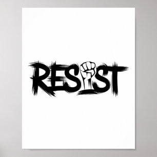 Poster Protesto Anti Político Resistir Trump Resistir Tru