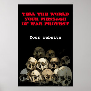 Póster Protesto contra a guerra