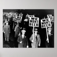 Protesto da Cerveja na Proibição Fotografia Vintag