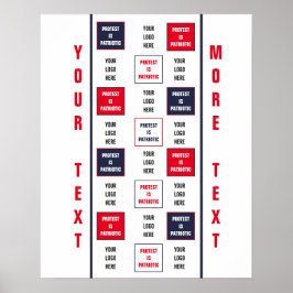 Poster Protesto é Modelo de Logotipo Patriótico