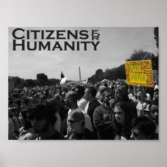 Póster Protesto em Darfur (Frente)