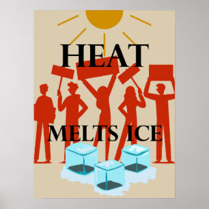 Poster Protesto Gelo Derrete com Calor
