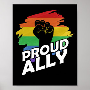 Poster Protesto LGBT Gay Lésbica contra Ally Orgulho gay