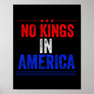 Poster Protesto Sem Reis na Bandeira da América Salva Dem