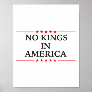 Poster Protesto Sem Reis na Bandeira da América Salva Dem