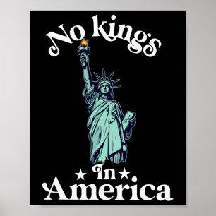 Poster Protesto Sem Reis na Bandeira da América Salva Dem