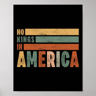 Poster Protesto Sem Reis na Bandeira dos Estados Unidos S