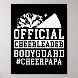 Poster Protetor de Cheerleader Cheer Papai de uma Cheerle
