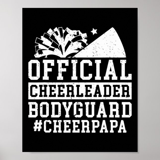 Poster Protetor de Cheerleader Cheer Papai de uma Cheerle (Frente)