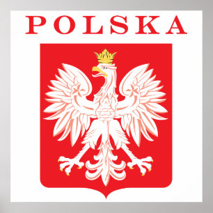 Póster Protetor do vermelho de Polska Eagle