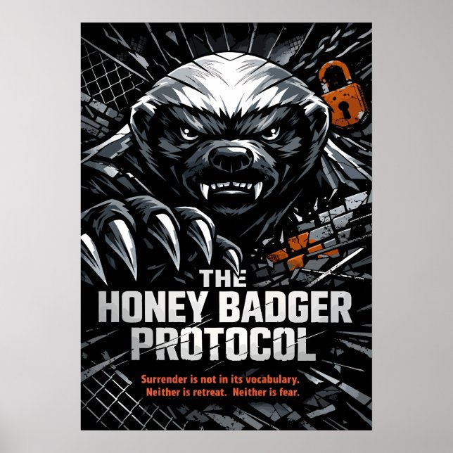Poster Protocolo Honey Badger (Frente)