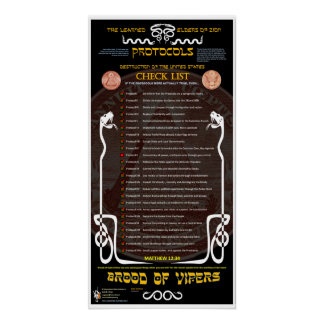 Póster Protocolos de Zion