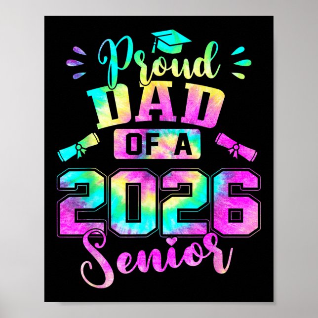 Poster Proud Dad 2026 Senior Graduation Diploma Learning  (Frente)