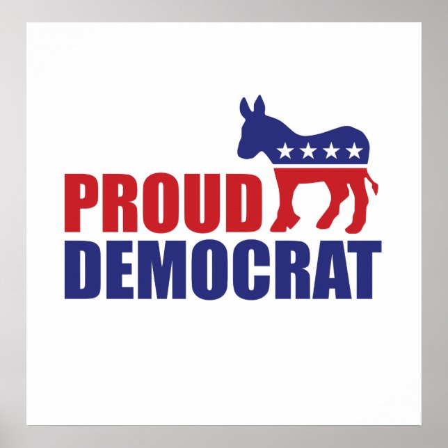 Poster Proud Democrata Donkey (Frente)