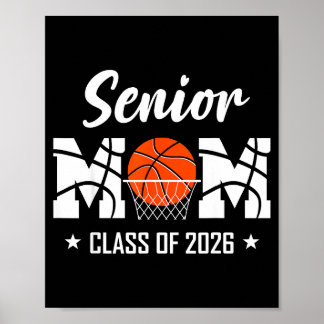Poster Proud senior basketball mom 2026 graduation 